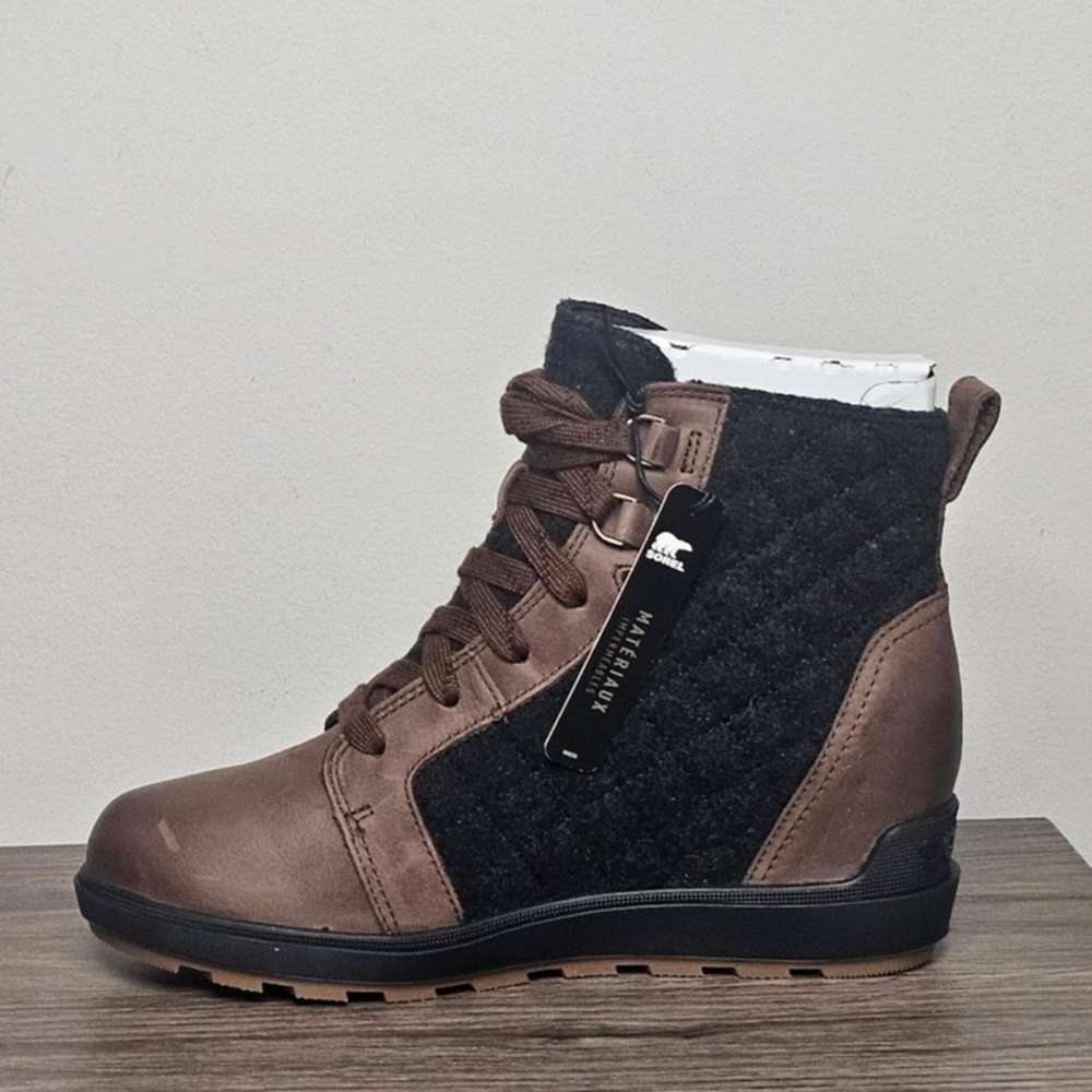 Sorel NEW Women’s Evie II NW Lace Bootie Size 8.5 Tobacco/Black NWT - Picture 3 of 5